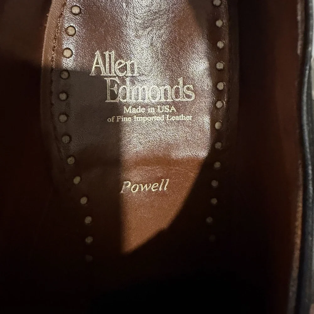 Allen Edmonds Powell Mens Shoes Black 9 B 4402 Made In USA